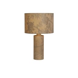 EU47811NA Isla 1Lt Table Lamp, Recycled Paper and Black Metal Searchlight