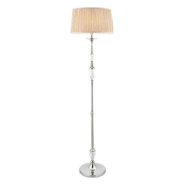 70818 Polina nickel 1lt lampa stojąca Interiors1900 - MEGA rabaty w koszyku %