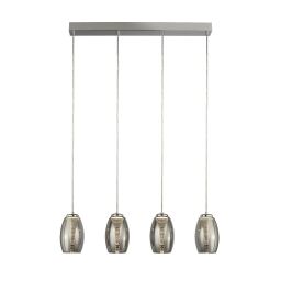 97292-4SM Cyclone 4Lt Bar Lampa wisząca - Chrome & Smoked szkło Searchlight