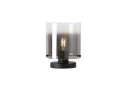 EU88913-1BK Sweden 1Lt Table Lamp, Matt Black Metal with Smoked Ombre Gl Searchlight