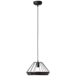 99264/06 Lampa wisząca Tory 1-płomień czarny mat / rattan