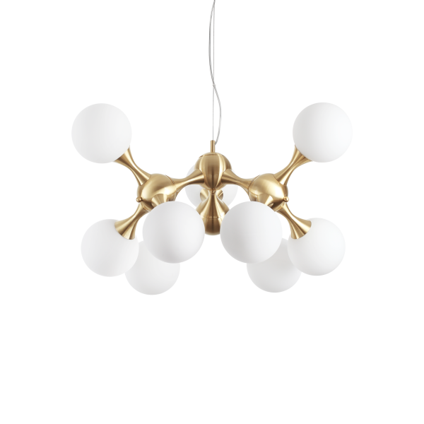 241036 Lampa wisząca nodi sp9 satin brass Ideal Lux - Mega RABATY w koszyku %