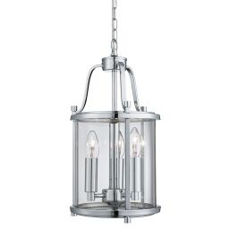 3063-3CC Lantern Grande 3Lt Lampa wisząca - Chrome & Clear szkło Searchlight