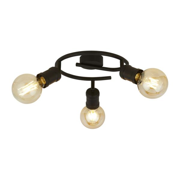 45201-3BK Dance 3Lt Round reflektorek - Sand czarny Metal Searchlight