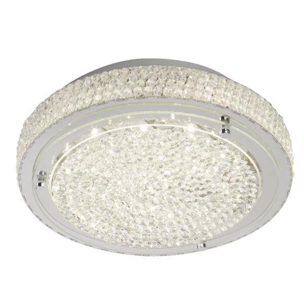 2713CC Florida LED Flush - 30cm - Chrome with Clear kryształ Deco Searchlight