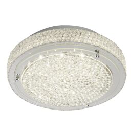 2713CC Florida LED Flush - 30cm - Chrome with Clear kryształ Deco Searchlight