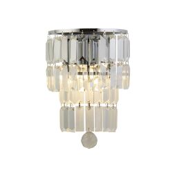 61321-2CC Empire 2LT Wall Light, Chrome with Clear Crystal Searchlight