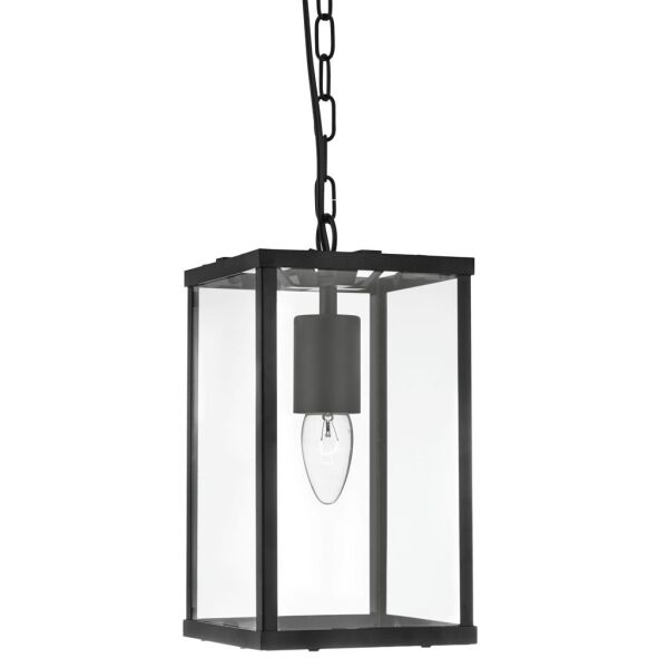 4241BK Lantern Noir Lampa wisząca - czarny Metal & szkło Searchlight