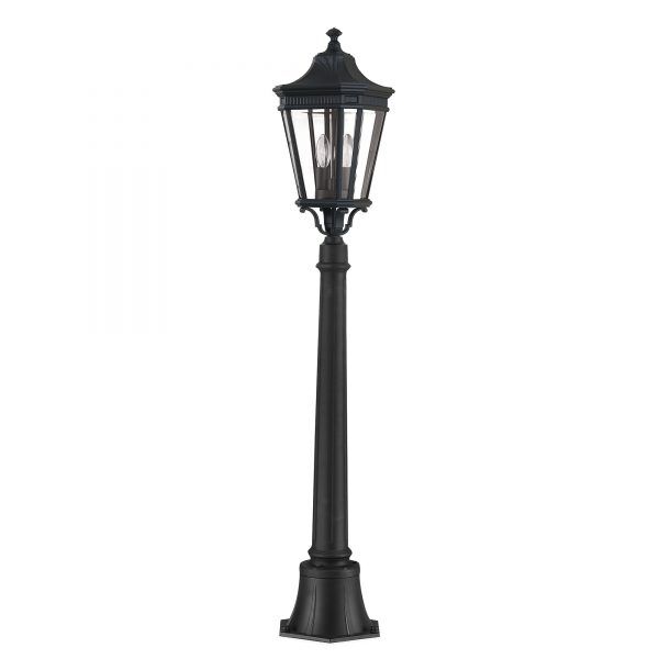 FE-COTSLN4-M-BK Słupek Cotswold Lane 2 Light Medium Pillar – Czarny Elstead - Mega RABATY w koszyku %