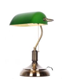 LDT 305 green Lampa bankierska zielona stołowa adwokacka od ręki