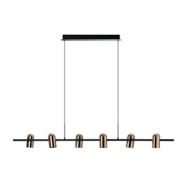 Lampa wisząca VIVI PENDANT 6 GO-BK AZ5729 AZzardo