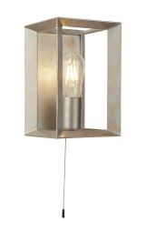 2411SI Heaton Wall Light - Brushed Gold/Silver Metal Searchlight