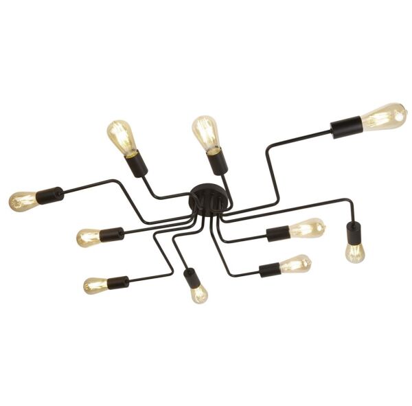 99210-10BK Circuit 10Lt Flush Lampa sufitowa - Matt czarny Metal Searchlight