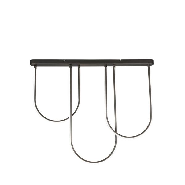 23325BK Chime LED Matte Black Metal Bar Pendant Ceiling Light Searchlight