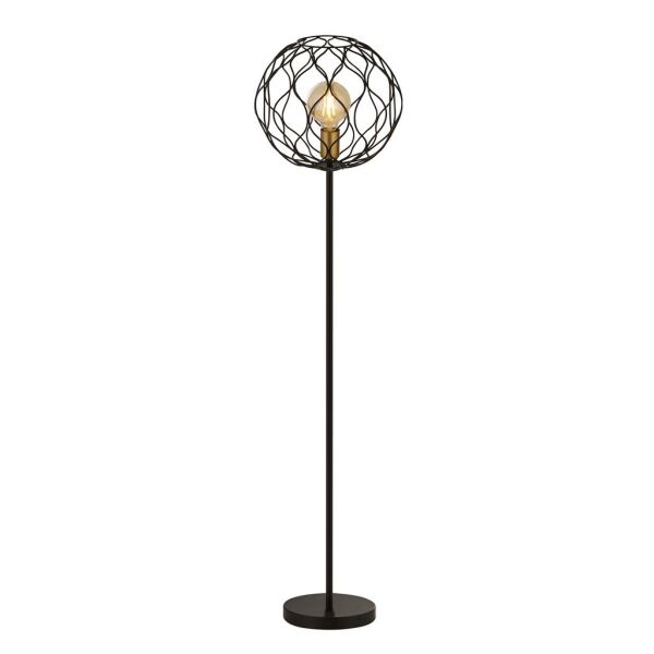 EU4509BK Finesse Lampa podłogowa with Wave Detail -czarny,złoty Lampholder Searchlight