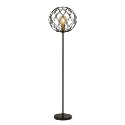 EU4509BK Finesse Lampa podłogowa with Wave Detail -czarny,złoty Lampholder Searchlight