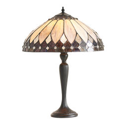 63982 Tiffany Brooklyn 1lt lampa stołowa Interiors1900 - rabaty 25% w koszyku