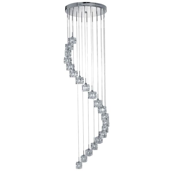 7820-20-LED Ice Cube LED 20Lt Multi-Drop - Chrome with Clear szkło Searchlight