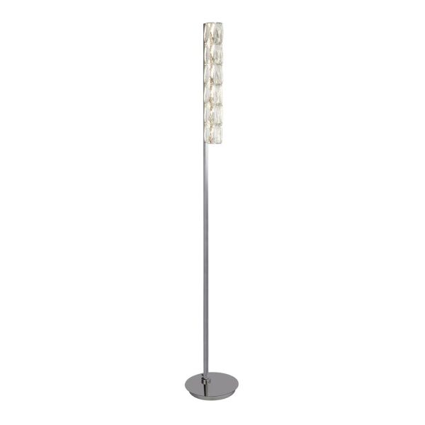 EU5863CC Remy LED Lampa podłogowa - Chrome & Clear kryształ Trim Searchlight