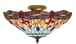 1289-16 Plafon w stylu Tifany witrażowy