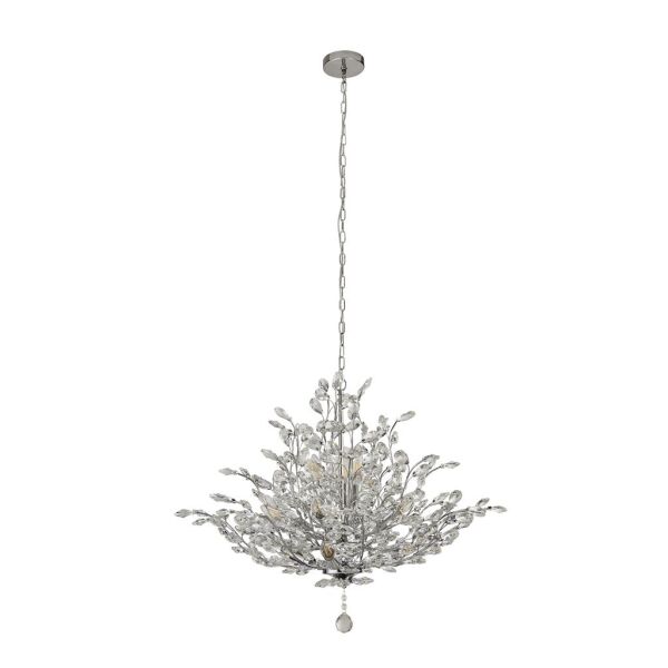 8011-11CC Bouquet 11Lt Lampa wisząca - Chrome & kryształ szkło Searchlight