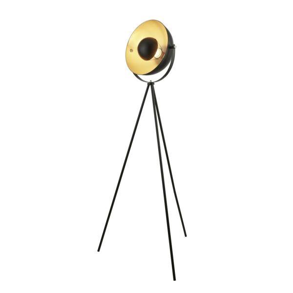 EU8022BK Blink Tripod Lampa podłogowa - Matt czarny with złoty Interior Searchlight