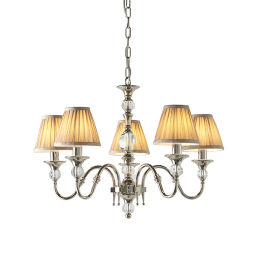 63580 Polina nickel 5lt lampa wisząca Interiors1900 - MEGA rabaty w koszyku %