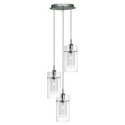 2300-3 Duo I 3Lt Lampa wisząca - Chrome & Double szkło Searchlight