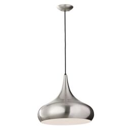 FE-BESO-P-L-BS Beso 1 lekka duża lampa wisząca – stal szczotkowana Elstead - Mega RABATY w koszyku %