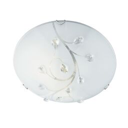 2140-40 Dunkirk 3Lt Flush - Glass, Opal & Crystal Searchlight
