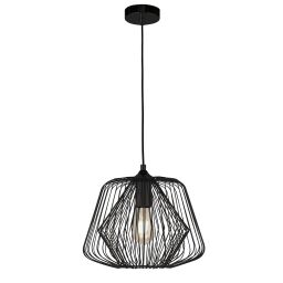 0211BK Bell Cage Lampa wisząca - czarny Metal Searchlight