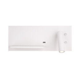 Superior W0291L Kinkiet Z Gniazdem Usb I Ładowarką Indukcyjną Biały Maxlight