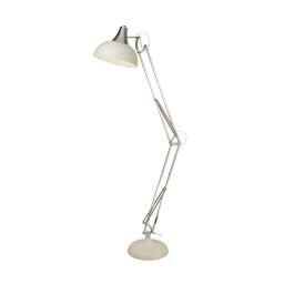 EU8082CR Goliath Task Floor Lamp - Chrome & Cream Metal Searchlight