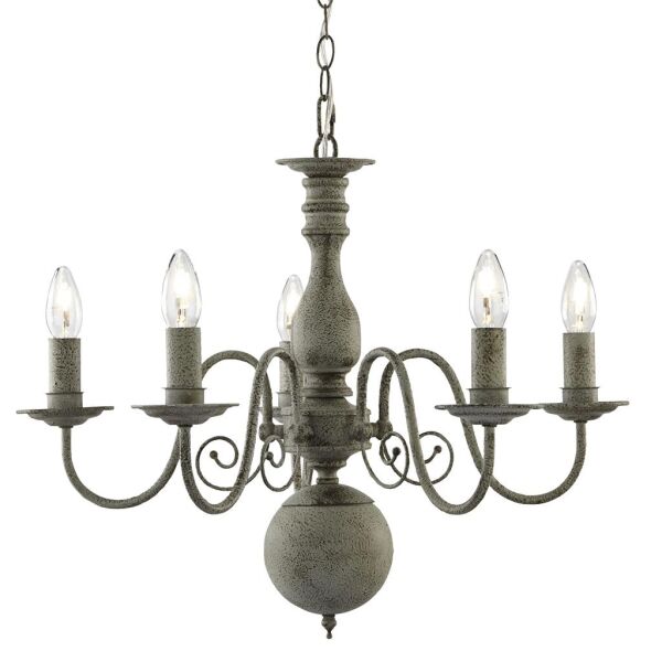 2265-5GY Greythorne 5Lt Lampa wisząca - Textured Grey Metal Searchlight