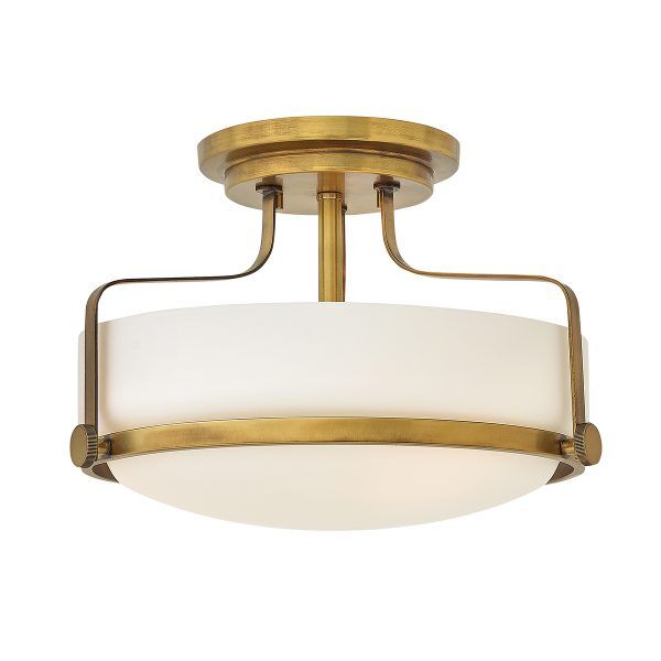 HK-HARPER-SFS-HB Harper 3 Light Small Semi Flush – Heritage Brass Elstead - Mega RABATY w koszyku %