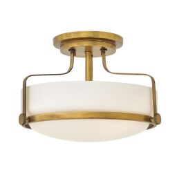 HK-HARPER-SFS-HB Harper 3 Light Small Semi Flush – Heritage Brass Elstead - Mega RABATY w koszyku %