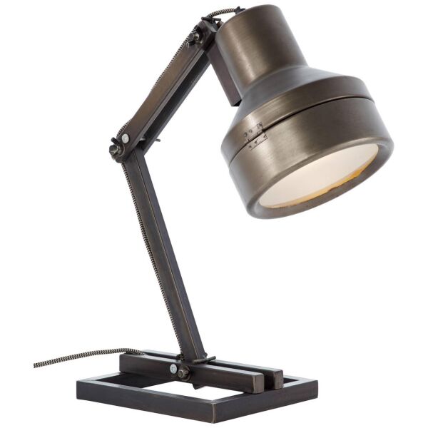 99037/46 Ciężka lampa stołowa czarna stal