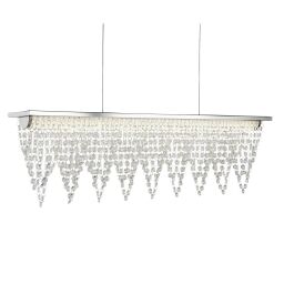 8857CC Drape LED Ceiling Bar Lampa wisząca - Chrome & kryształ Waterfall Searchlight