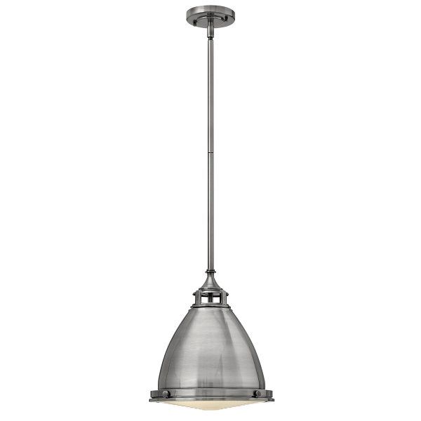 HK-AMELIA-P-M-PL lampa wisząca Amelia 1 Light Medium – polerowany antyczny nikiel Elstead - Mega RABATY w koszyku %