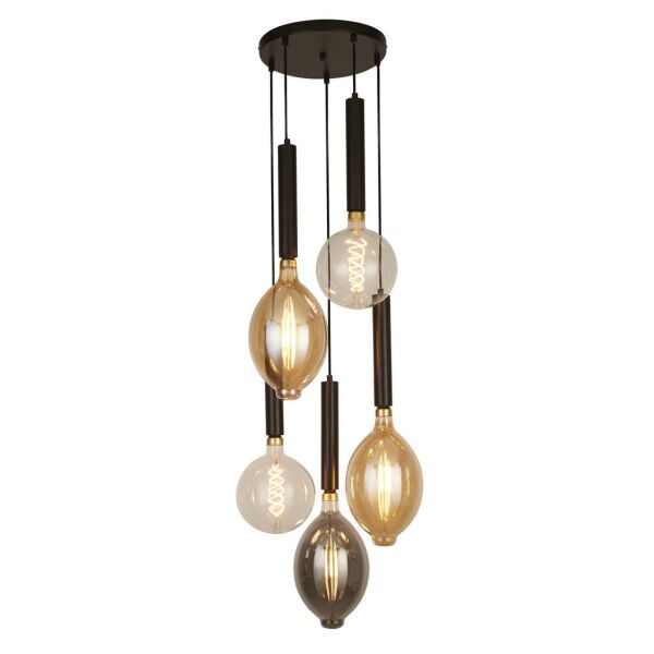 35721-5BK Dulwich 5Lt Multi Drop Lampa wisząca - czarny Searchlight