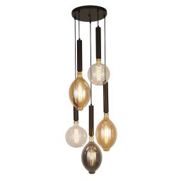 35721-5BK Dulwich 5Lt Multi Drop Lampa wisząca - czarny Searchlight