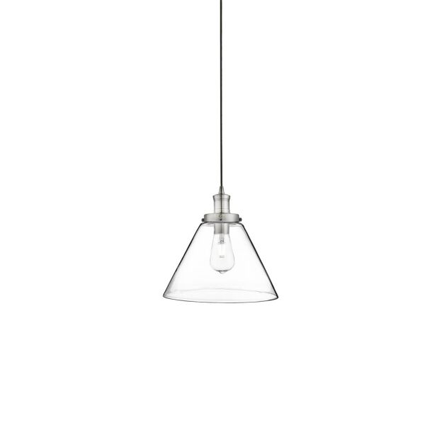 3228SS Pyramid Lampa wisząca -satyna srebrny & Clear szkło Shade Searchlight