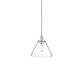 3228SS Pyramid Lampa wisząca -satyna srebrny & Clear szkło Shade Searchlight