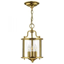 HK-GENTRY-P-S-PB Mała lampa wisząca Gentry 3 Light – polerowany mosiądz Elstead - Mega RABATY w koszyku %