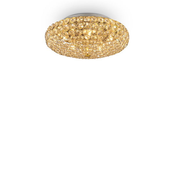 073187 Plafon king pl5 gold Ideal Lux - Mega RABATY w koszyku %