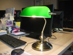 4038 Lampa stołowa bankierska zielona Rabalux