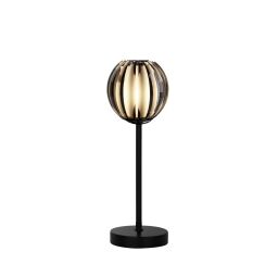 EU6533-1BK Blossom Table Lamp - Black Metal & Smoked Acrylic Shade Searchlight