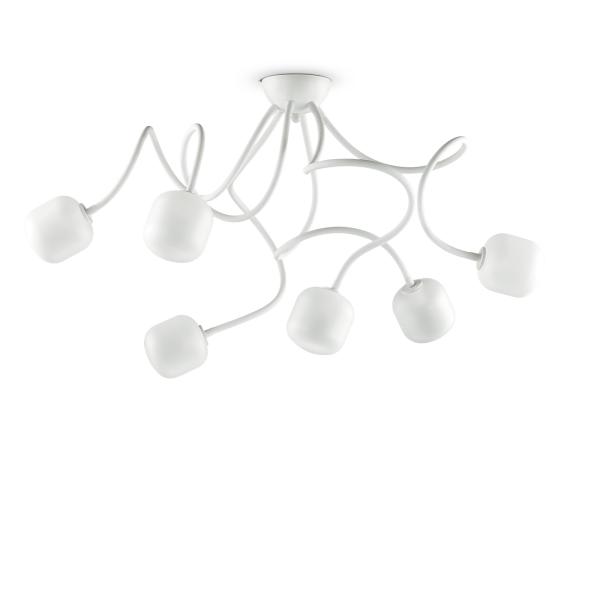 174921 Plafon octopus pl6 white Ideal Lux - Mega RABATY w koszyku %