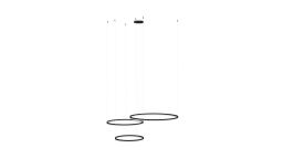 Lampa wisząca HALO PENDANT 120+100+80 CCT Czarny Sterowanie pilotem AZ5349 AZzardo