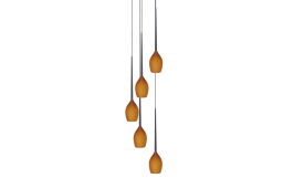 Lampa wisząca IZZA 5 bursztynowa AZ1231 Azzardo